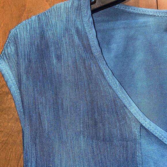 Art of Cloth M Lagenlook Art to Wear Mixed Media Sleeveless Tunic Top - Picture 7 of 7